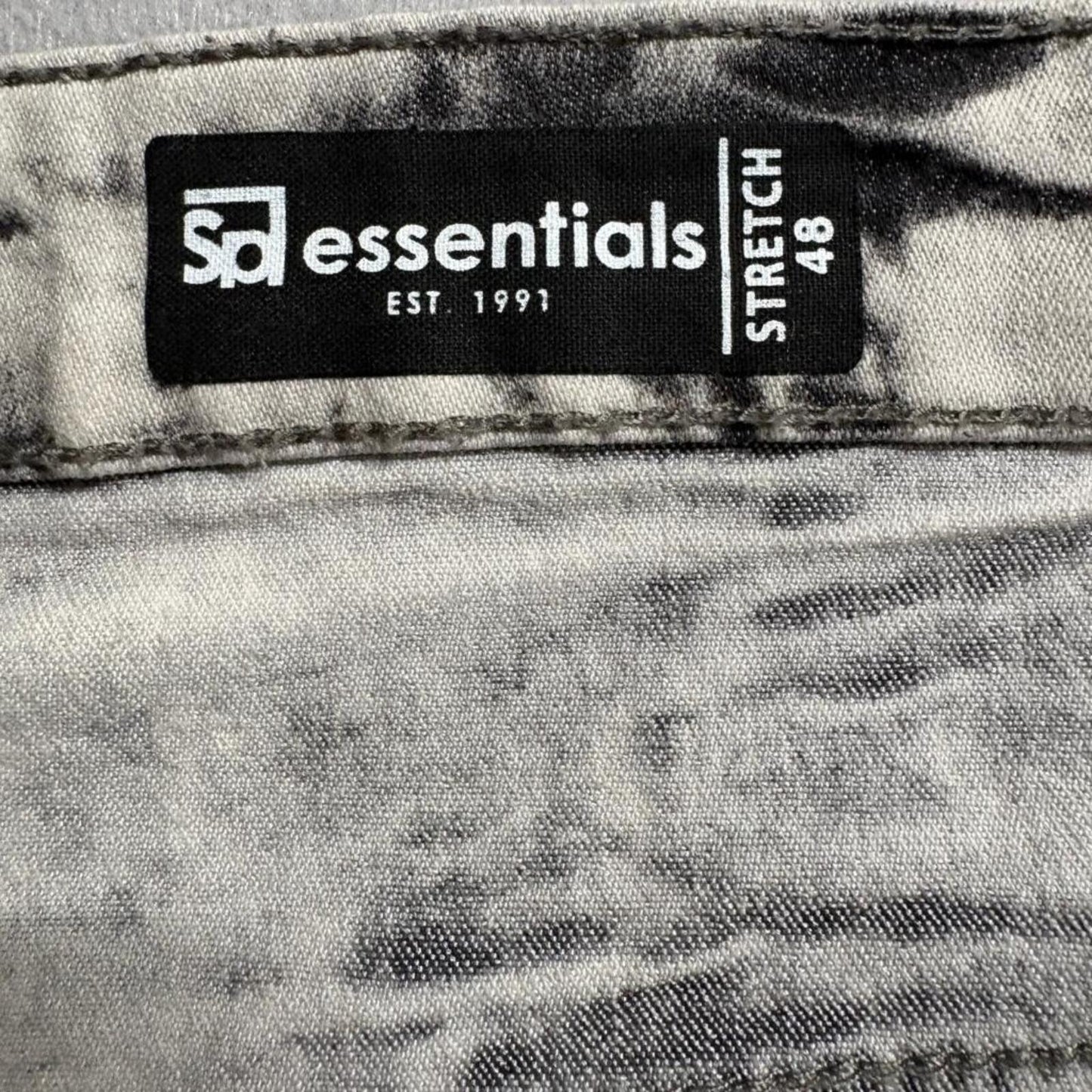 Southpole SP Essentials Mens Moto Jeans Size 48 Gray Acid Wash Stretch Denim
