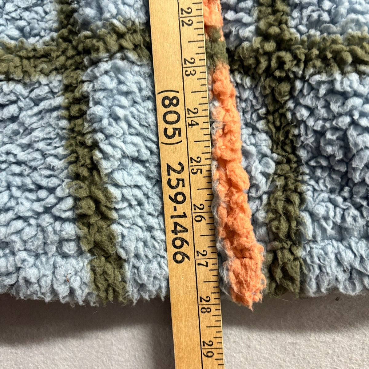 RSQ Sherpa Shacket Womens Large Blue Orange Plaid Fleece Button Up Jacket