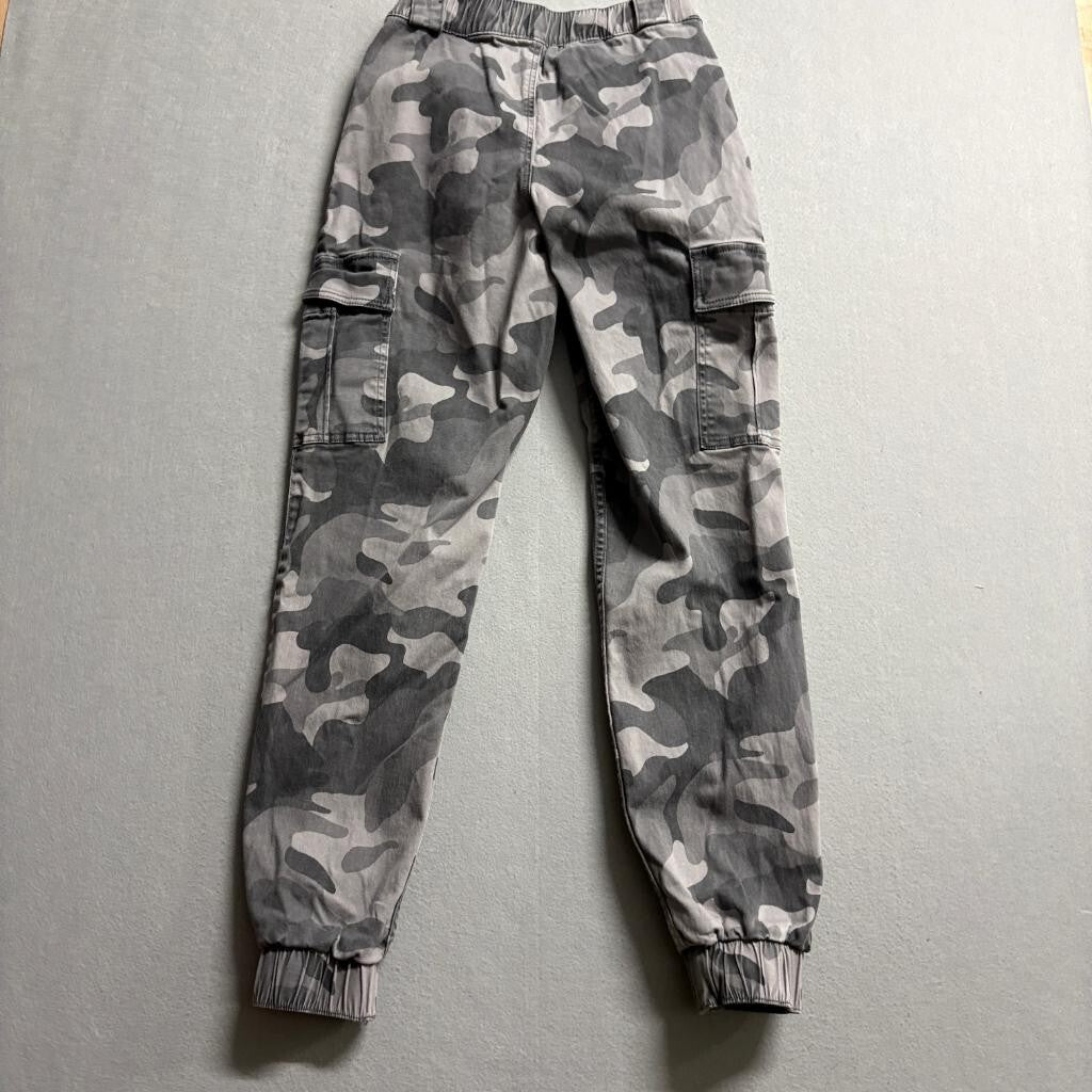 Hollister Ultra High Rise Jogger Pants Womens Small Gray Camo Cargo Stretch