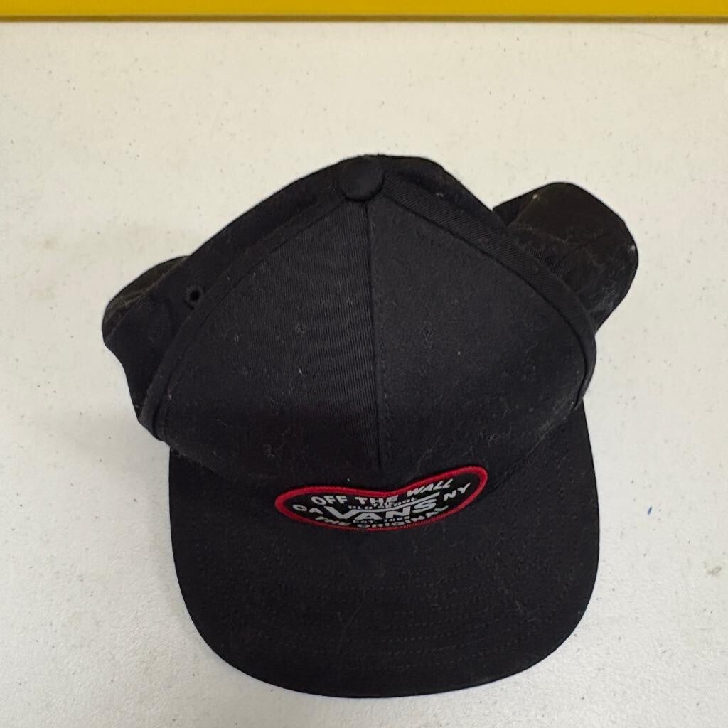 Vans Off The Wall Snapback Hat Mens Black Skateboarding Cap