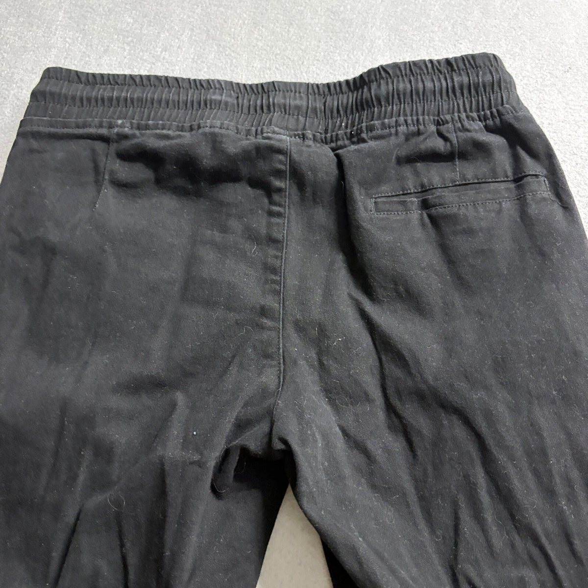 Seven Souls Mens Cargo Jogger Pants Medium Black Drawstring Stretch Twill Cuffed