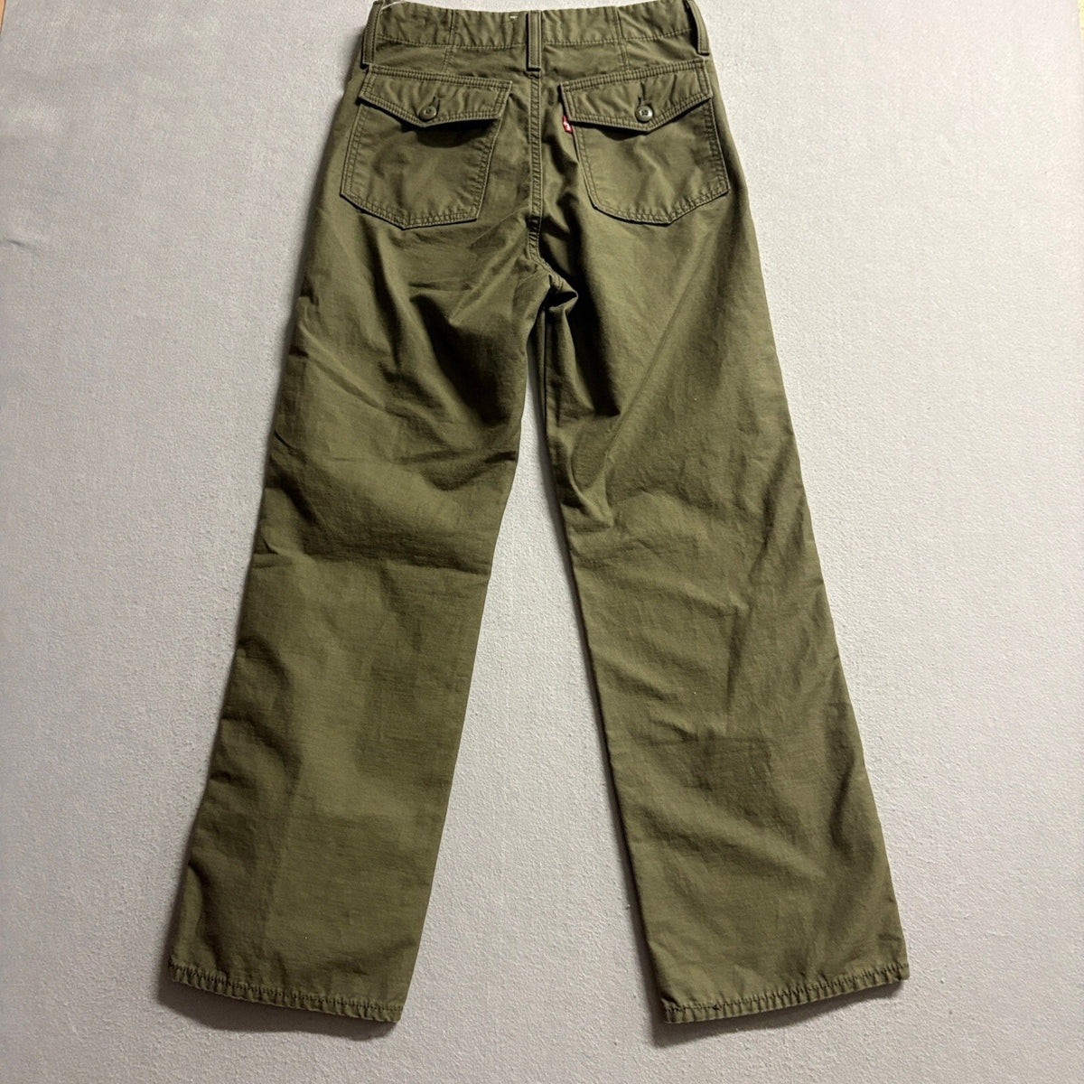 Levi's Ribcage Straight Utility Pants Womens 27 Green Olive High Rise Cargo Crop
