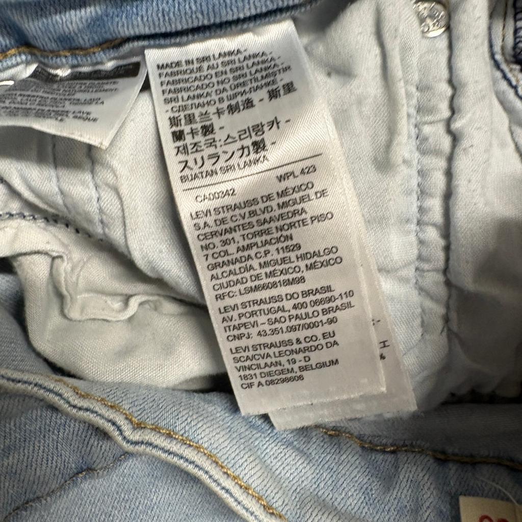 Levi's 726 Flare Jeans Womens 30x30 Light Wash Distressed Ripped Denim