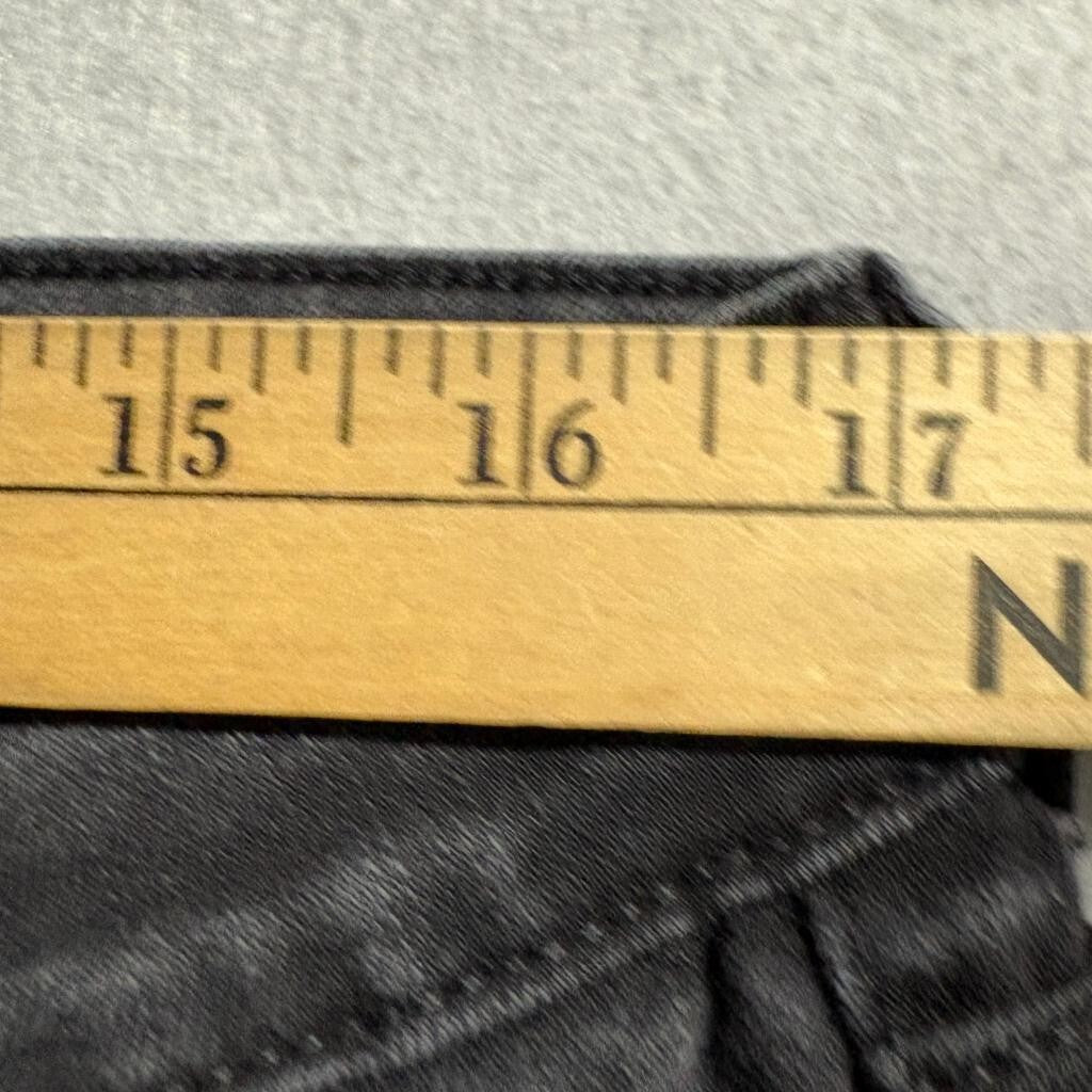 Levis 711 Skinny Jeans Womens 32 Gray Black Denim Stretch Pants Inseam 26