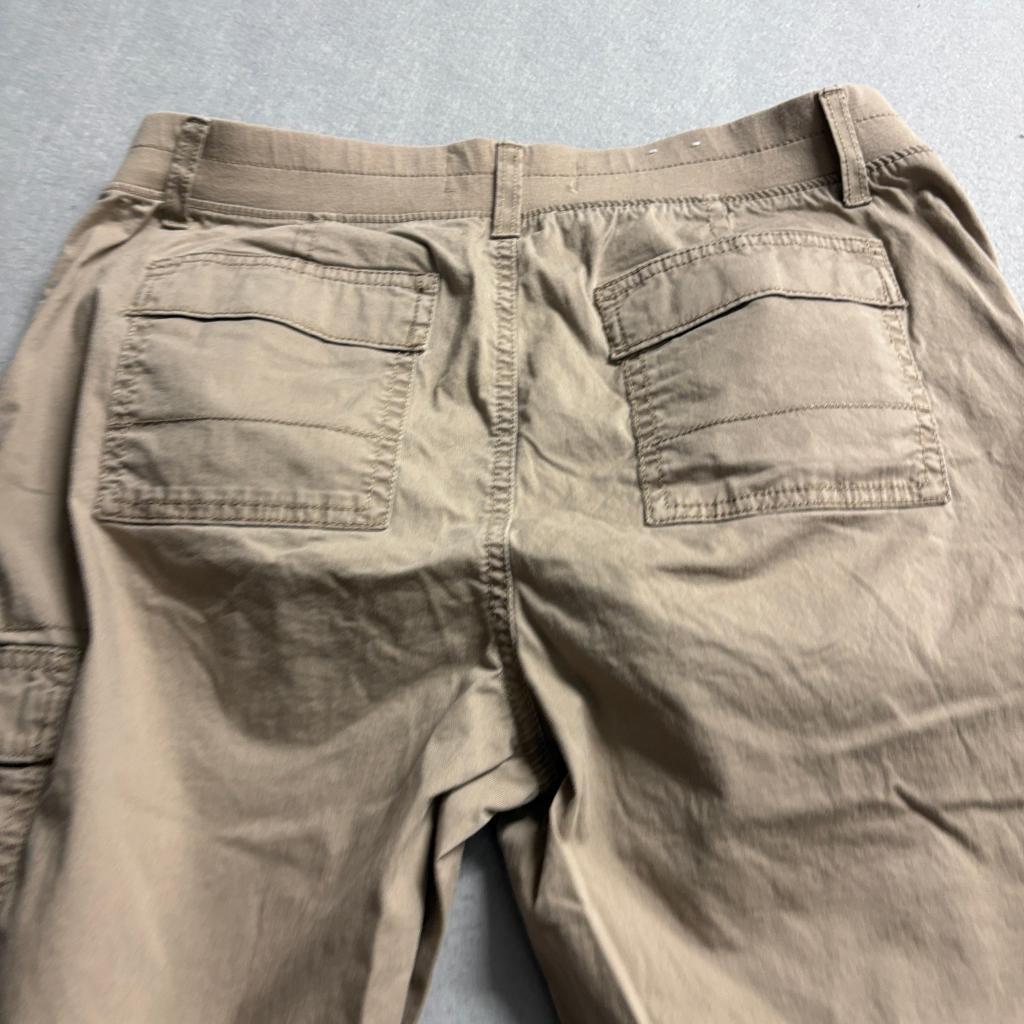 Sonoma Life Style Womens Capri Pants Size 10 Brown Cotton Blend Mid Rise Cargo