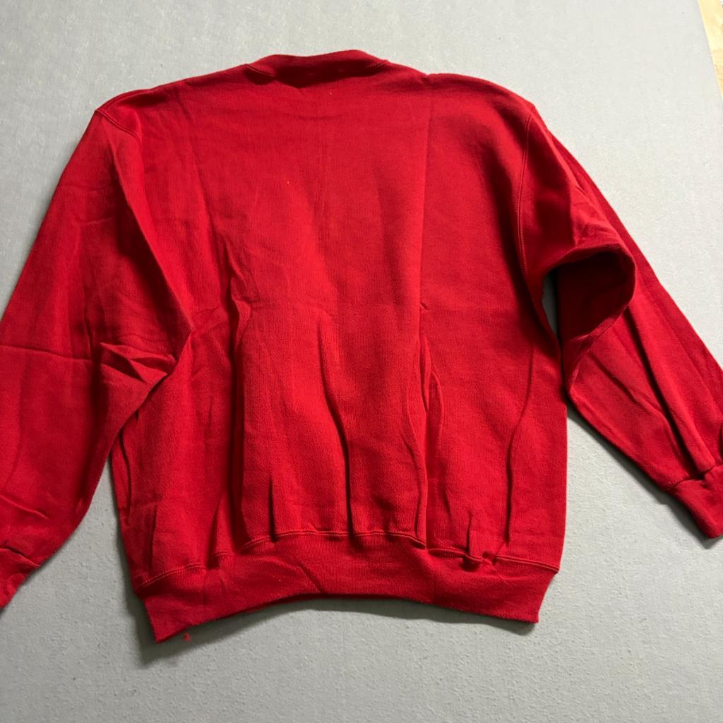Vintage Chicago Bulls Tultex Sweatshirt Mens XL Red 90s NBA Crewneck Stain Flaw