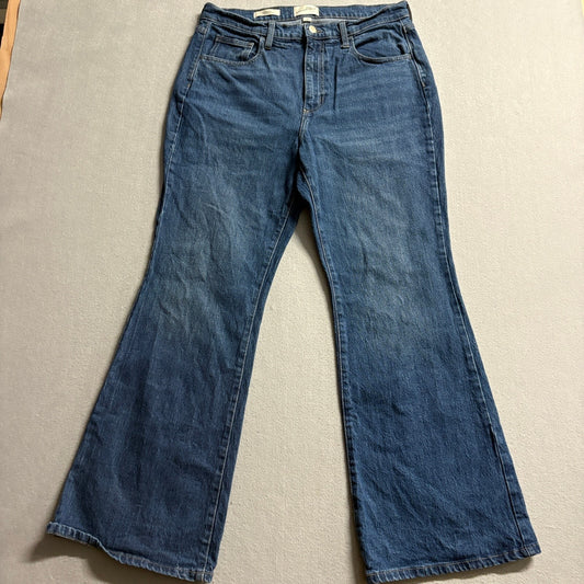 Universal Thread High Rise Flare Jeans Womens 12S Blue Denim Stretch Short