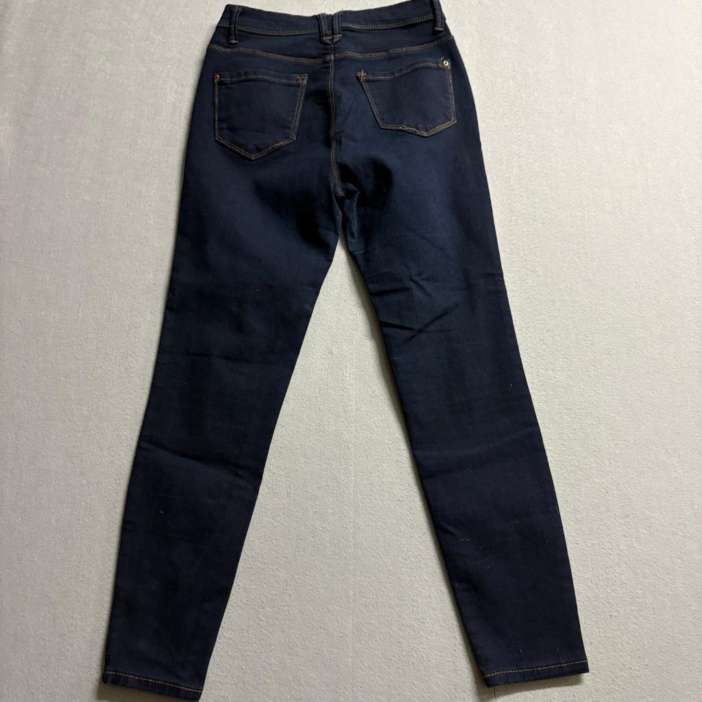 Curve Appeal Skinny Jeans Womens 4/27 Dark Wash Blue Denim Stretch High Rise