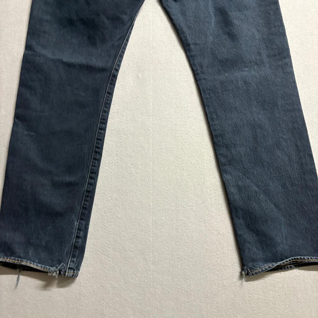 Levis Premium 501 Original Fit Jeans Mens 34x32 Dark Wash Button Fly Blue Denim