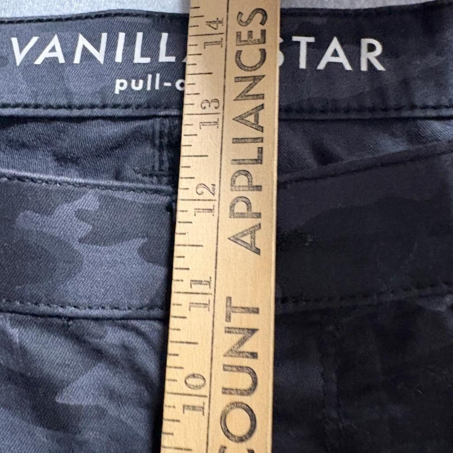 Vanilla Star Womens Camo Pull On Skinny Pants Size 18 Gray Camouflage Stretch