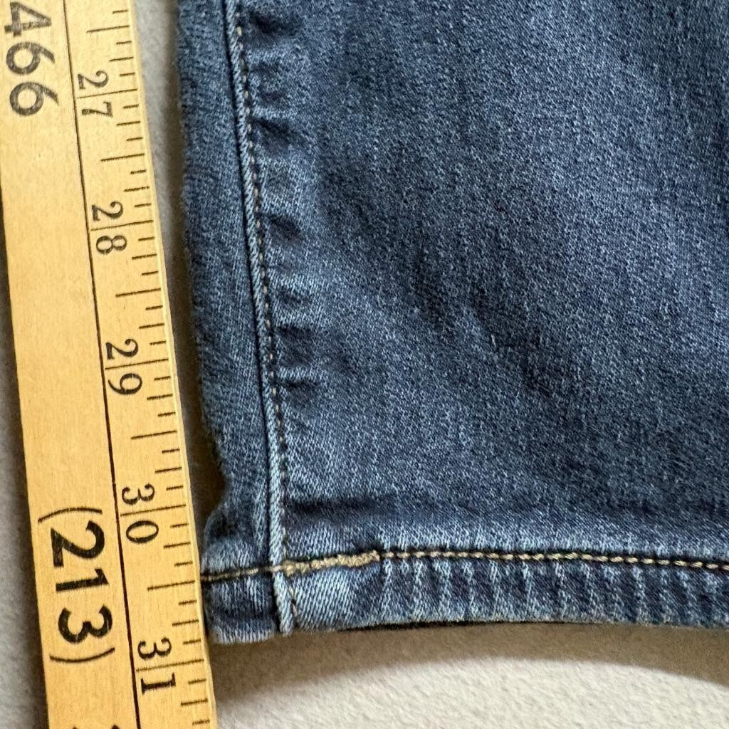Uniqlo EZY Jeans Mens Large Dark Wash Blue Denim Drawstring Stretch Pants