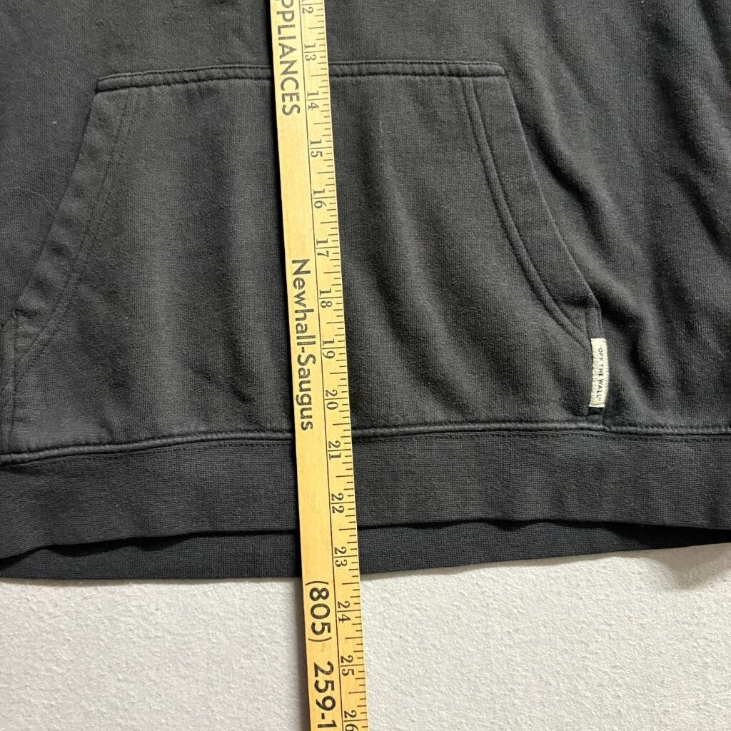 Vans Off The Wall Hoodie Mens Large Black Graphic Pullover Sweatshirt
