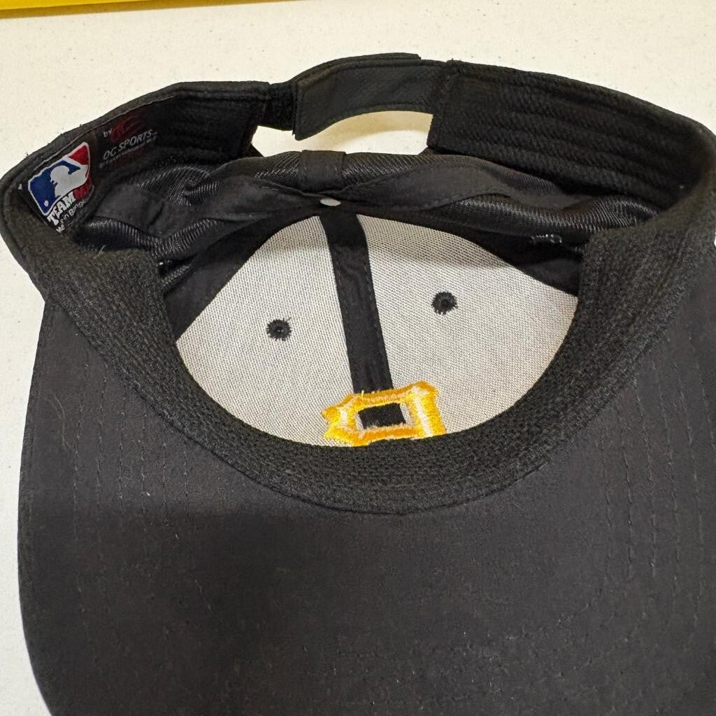 Pittsburgh Pirates OC Sports MLB Hat Cap Black Yellow Adjustable Strapback OSFM
