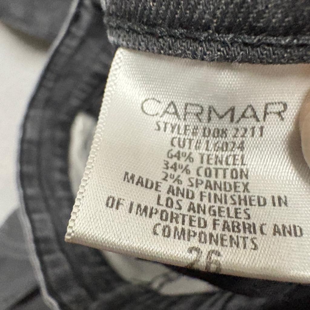 Carmar Denim Skinny Jeans Womens 26 Gray Tencel Blend Stretch Made in LA