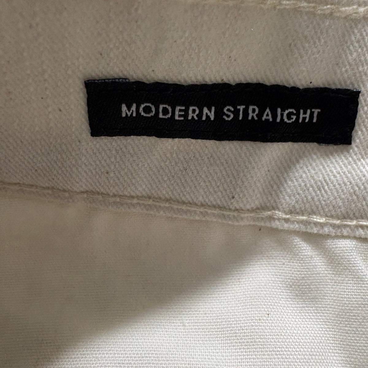 Free Assembly Modern Straight Jeans Womens 30x30 Ecru White 100% Cotton Denim