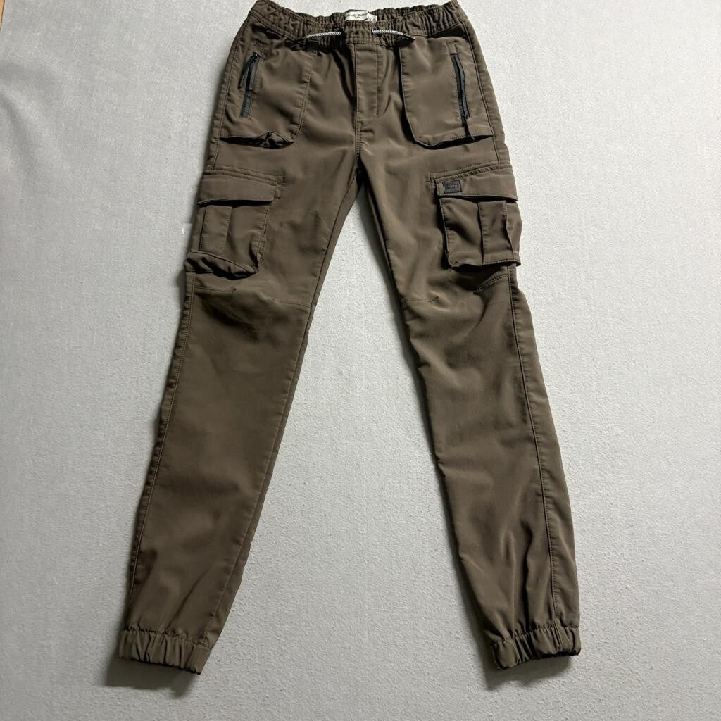 Public Supply NYC Cargo Jogger Pants Girls XL 18 Brown Stretch Utility Pockets