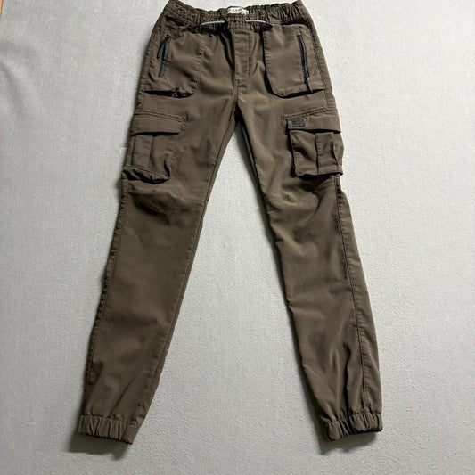 Public Supply NYC Cargo Jogger Pants Girls XL 18 Brown Stretch Utility Pockets