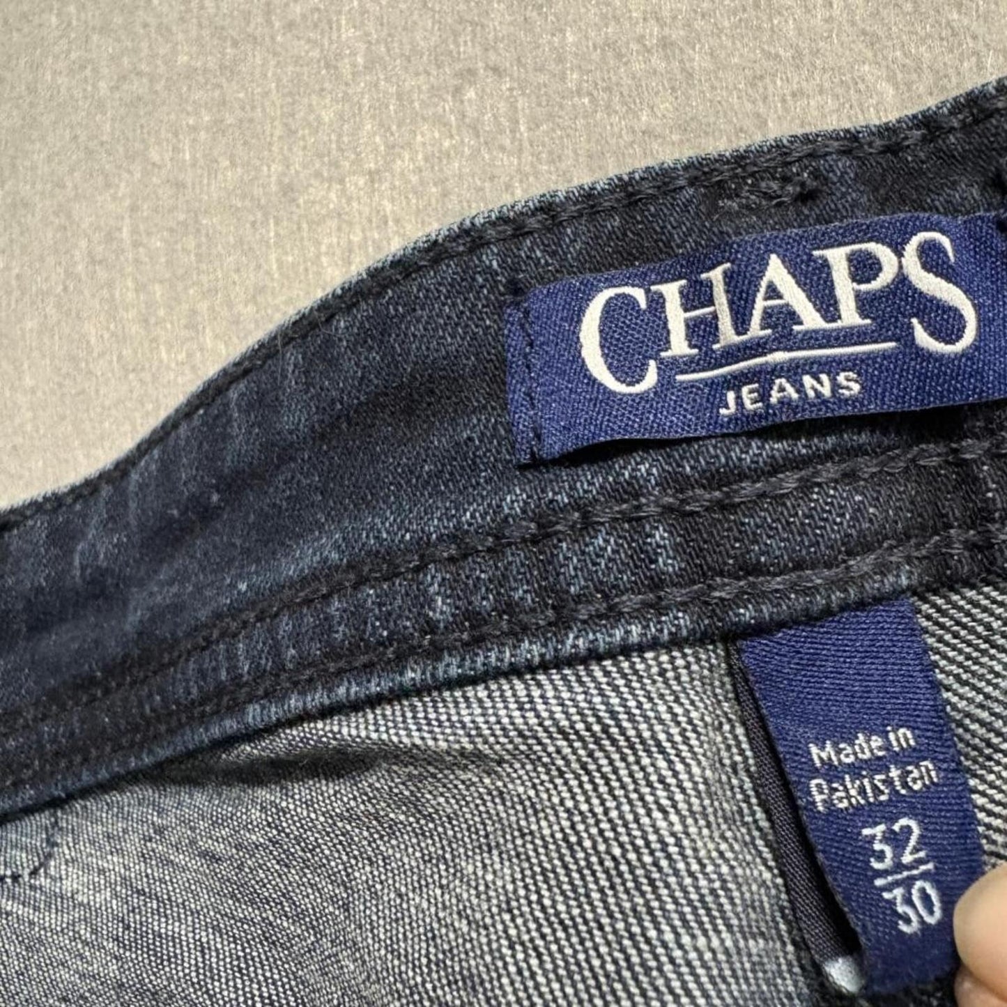 Chaps Slim Straight Jeans Mens 32x30 Dark Wash Denim Blue Pants