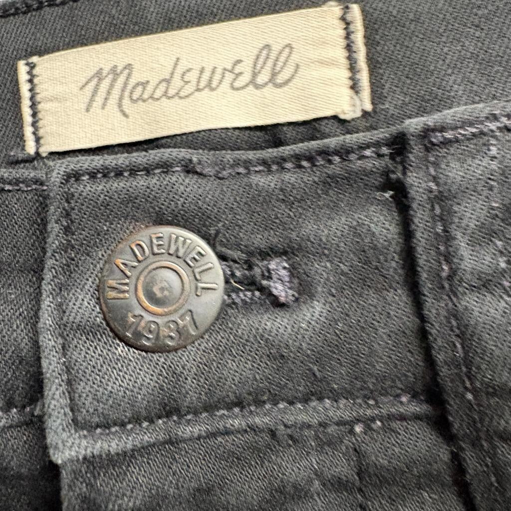 Madewell 10 High Riser Skinny Skinny Jeans Womens 25 Black Stretch Denim