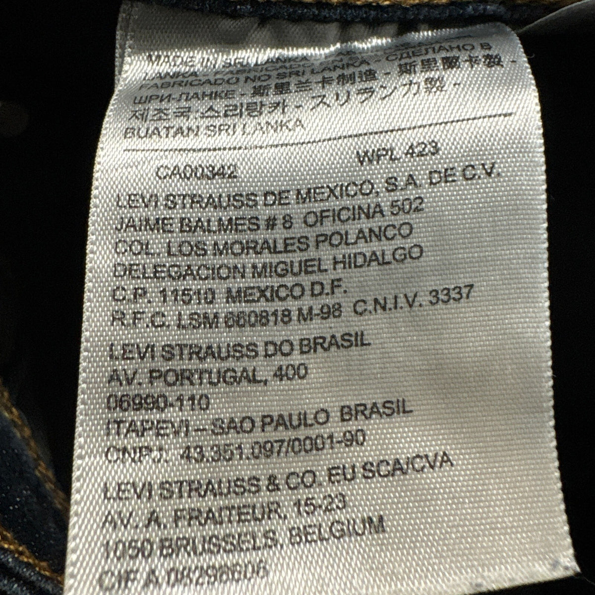 Levi's Womens Legging Jeans Dark Wash Denim Stretch Pants W31 Size 31x24
