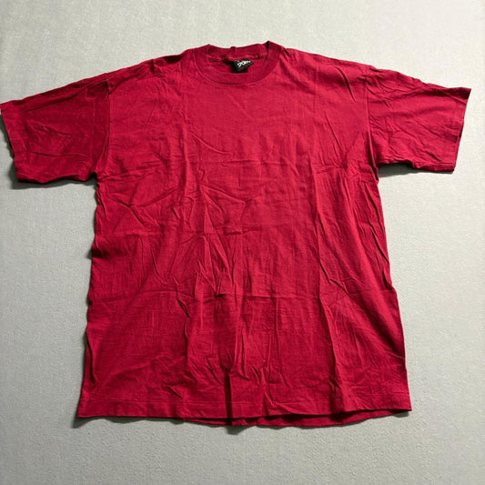 Vintage Signal Sports Blank T-Shirt Mens XL Red Single Stitch Made in USA Cotton