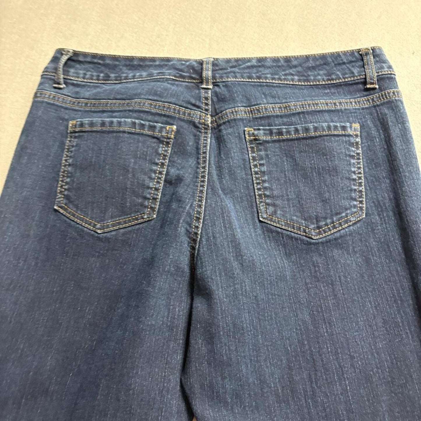 Bandolino Caroline Jeans Womens 14 Blue Denim Straight Leg Stretch Comfort