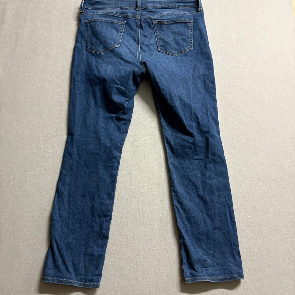 NYDJ Sheri Slim Jeans Womens 14 Blue Denim Lift Tuck Stretch Straight Leg
