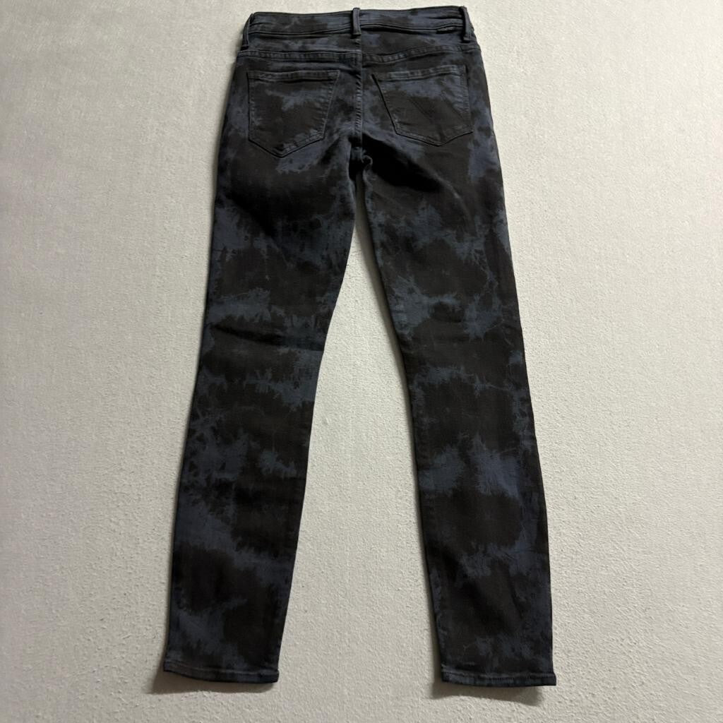 Mother The Muse Ankle Jeans Womens 24 Blame It On The Blackout Tie Dye Skinny