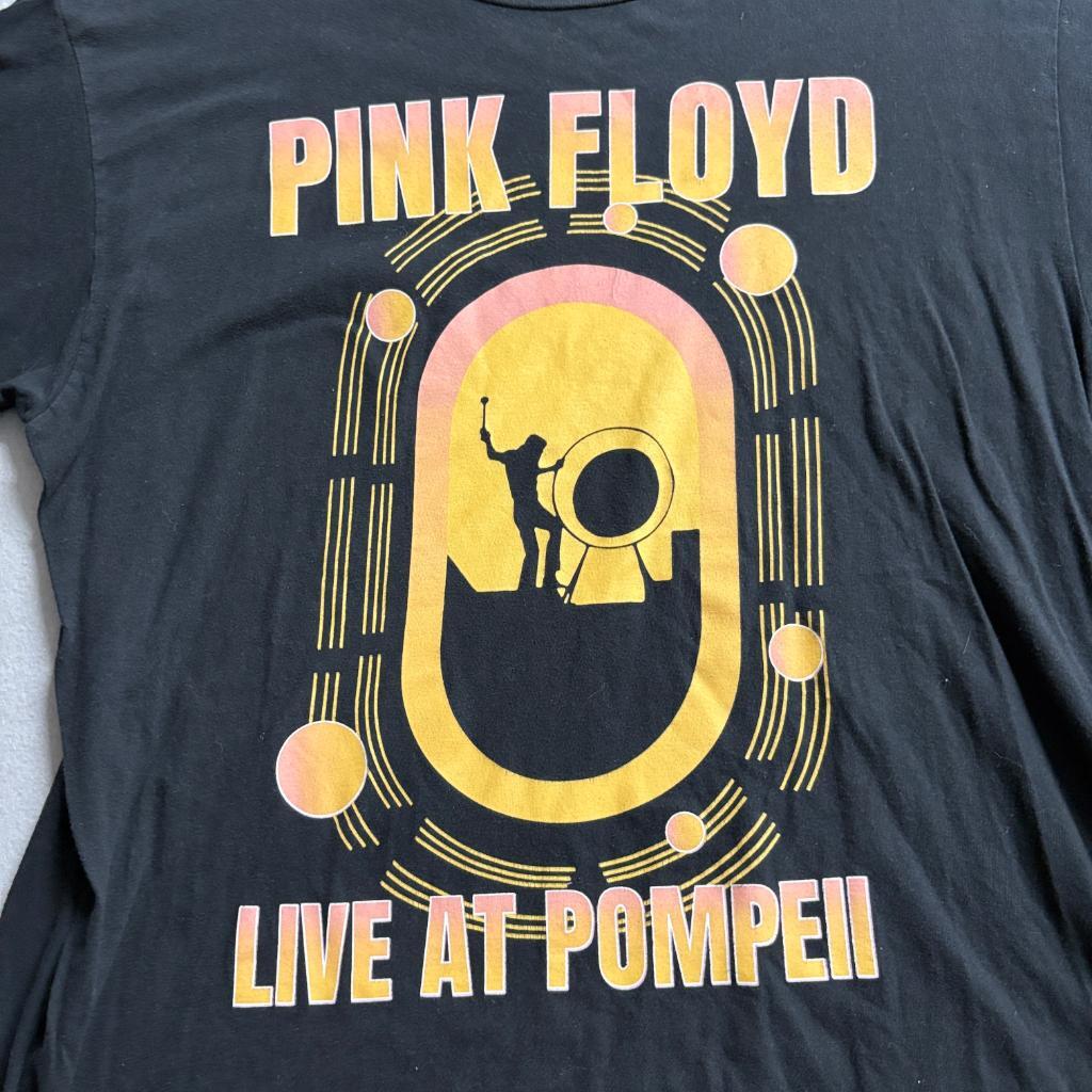 Pink Floyd Live At Pompeii Graphic T-Shirt Mens XL Black Cotton Rock Band Tee