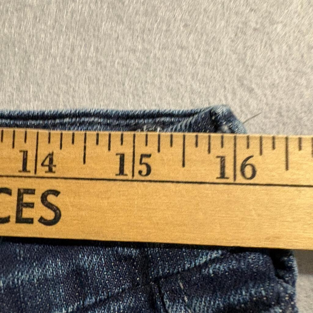 1717 Los Angeles Belle Bootcut Jeans Womens 29 Blue Denim Whiskered Stretch