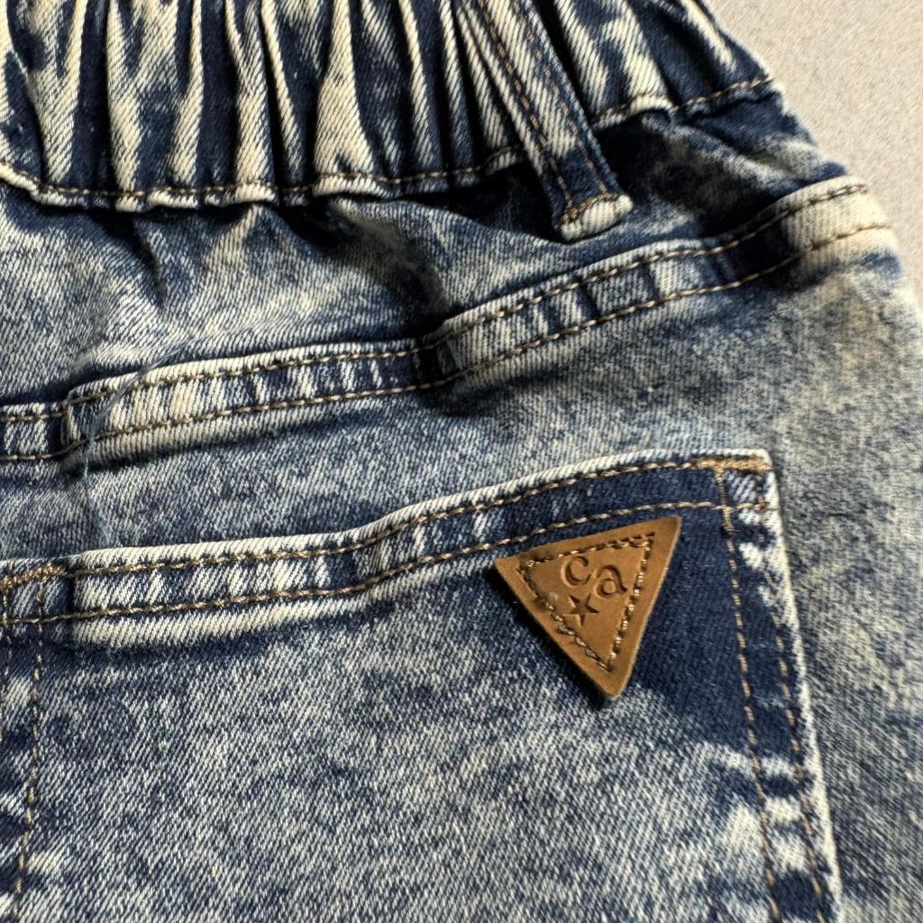 Celebrity Pink Ace Girls Jeans Size 10 Acid Wash Cargo Pocket Raw Hem Denim