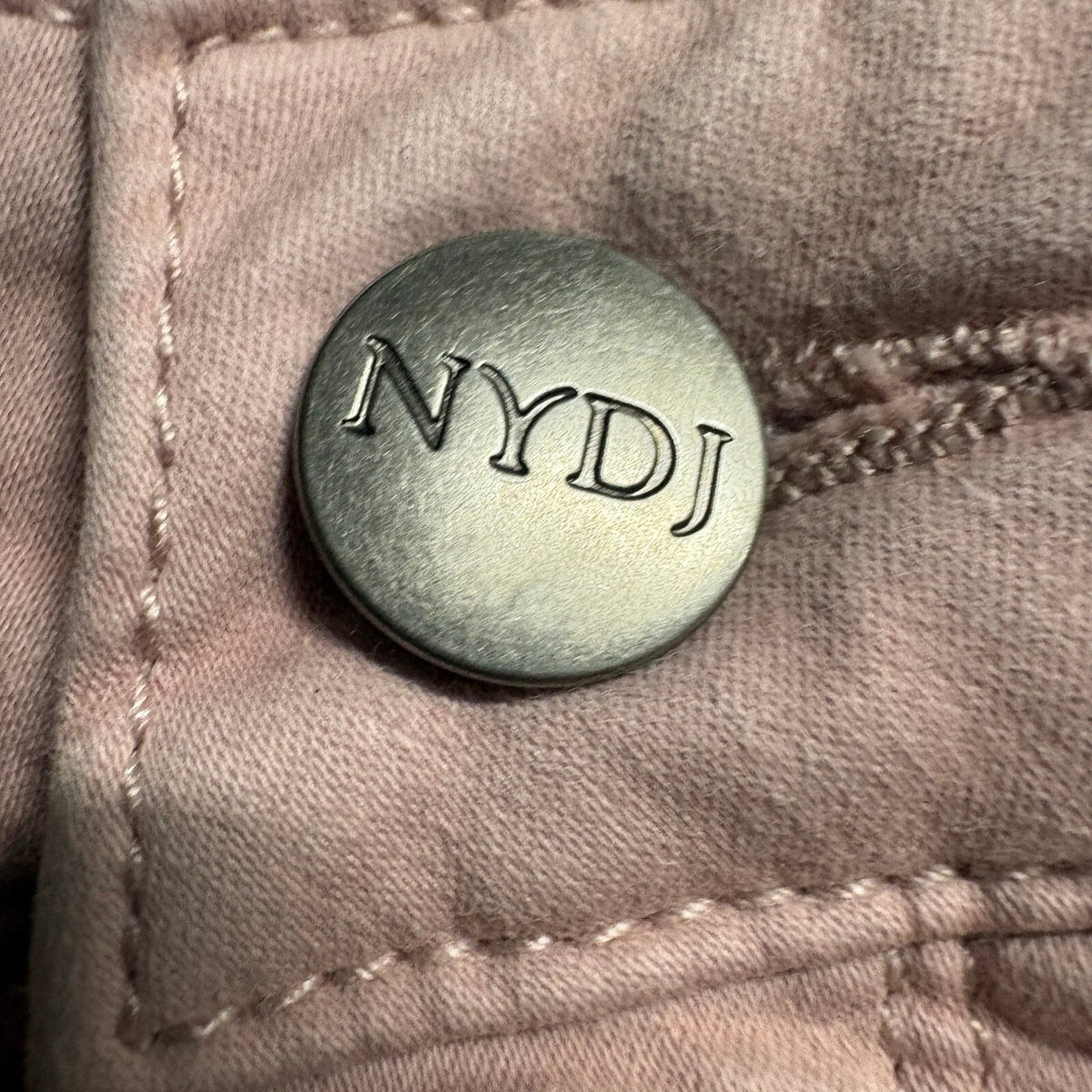 NYDJ Marilyn Straight Jeans Womens Size 14 Pink Lift Tuck Stretch Denim Pants