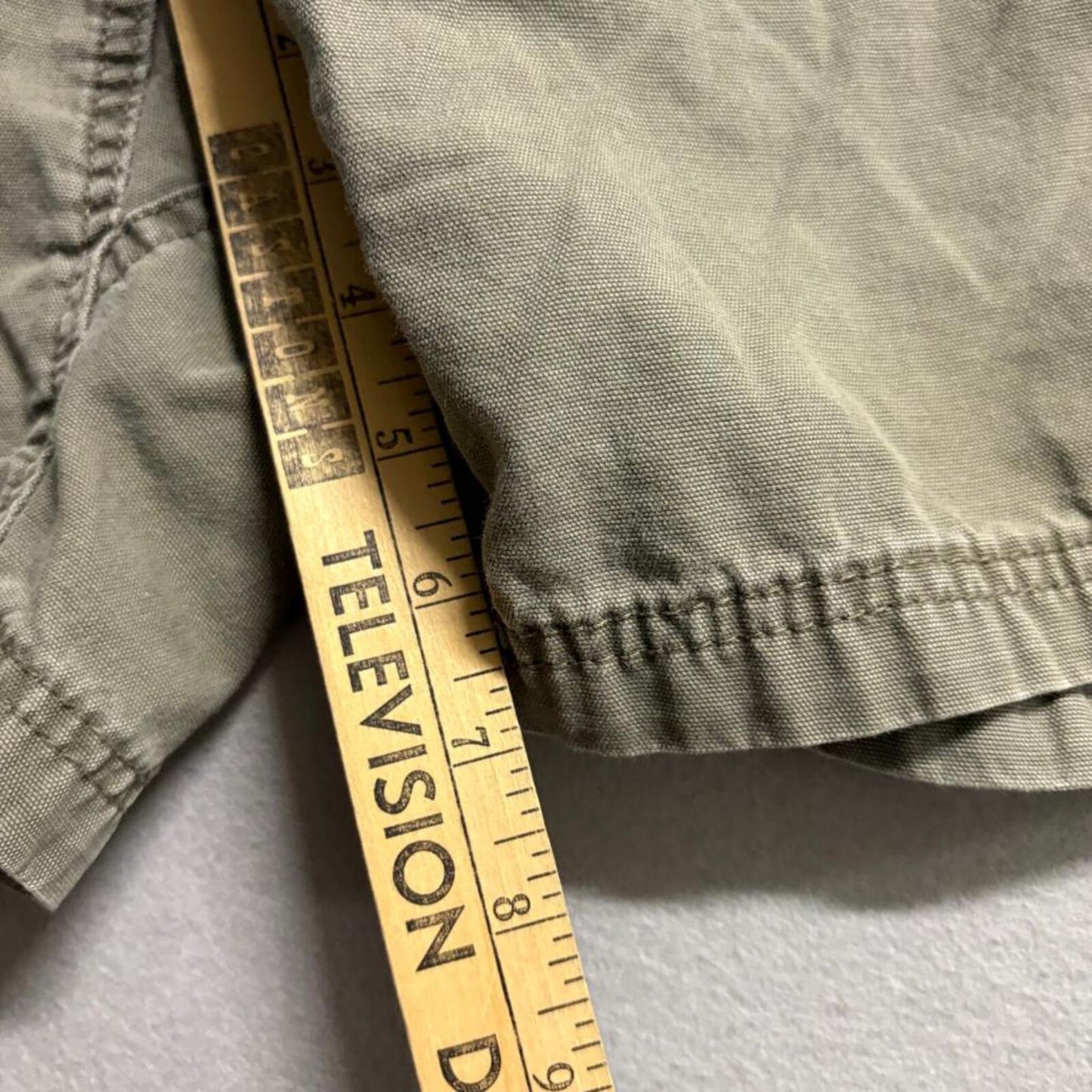 Wrangler Authentic Issue Mens Cargo Shorts 42 Green Cotton Elastic Waist