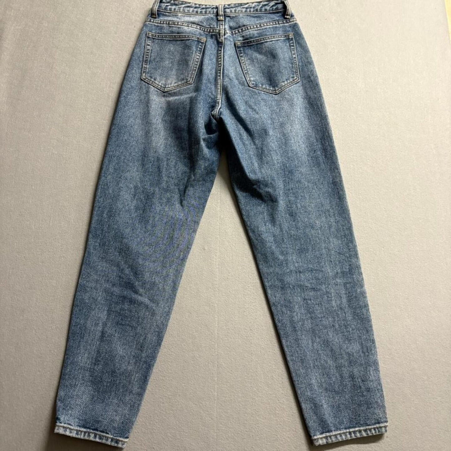 PrettyLittleThing Mom Jeans Womens US 4 Blue Denim High Rise Tapered Leg