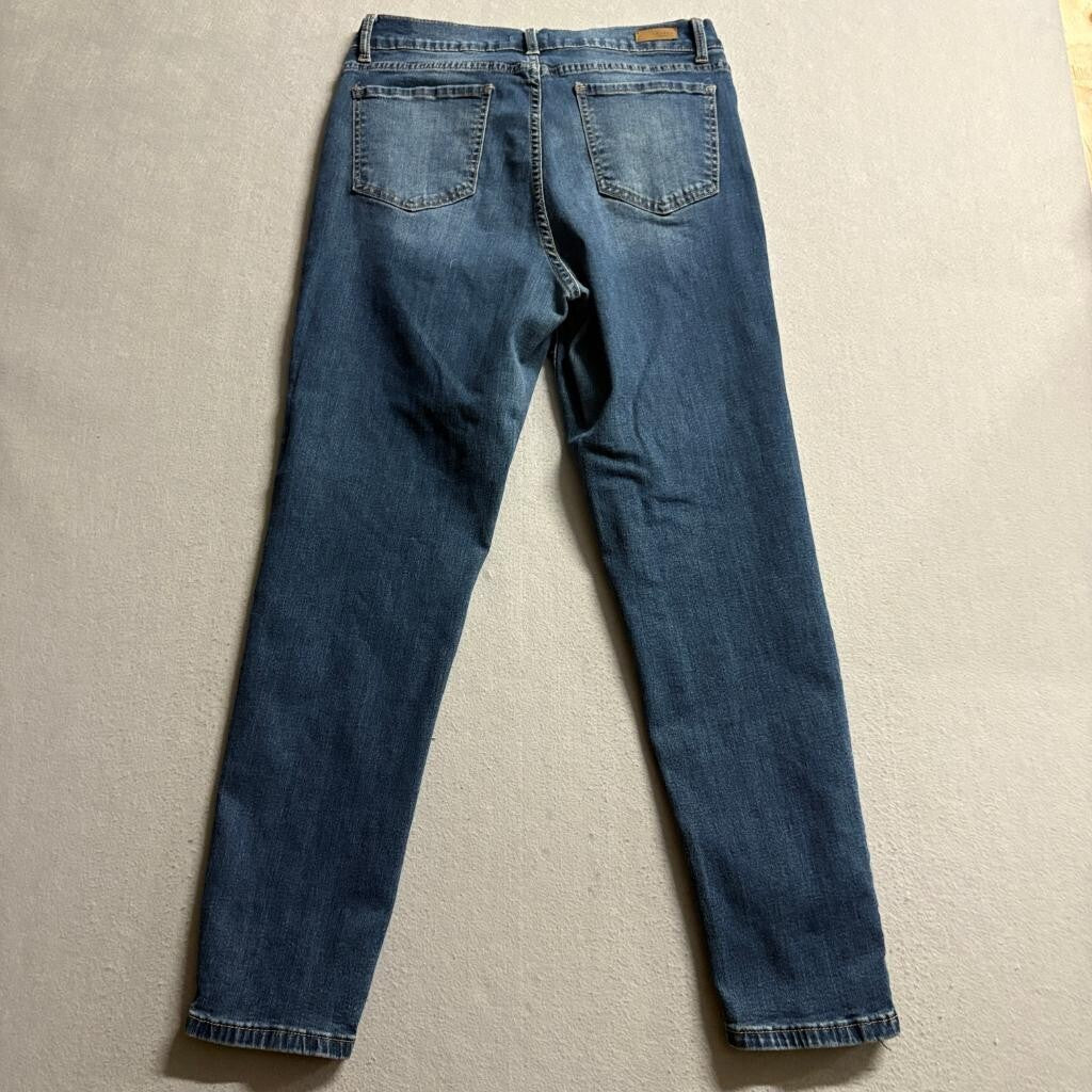 Bleu Women's High Rise Skinny Jeans Blue Denim Stretch Size 14