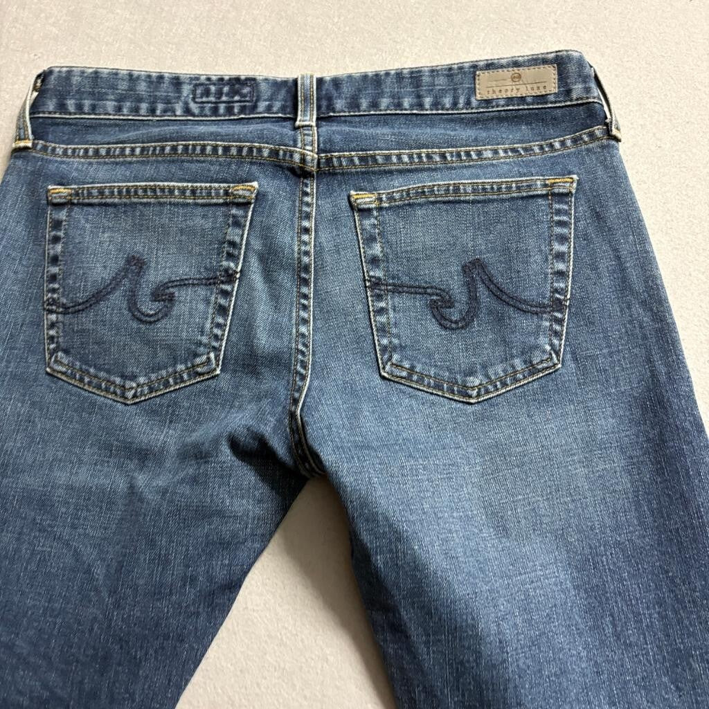 AG Adriano Goldschmied Theory Luxe Nikki Crop Jeans Womens 27 Blue Denim