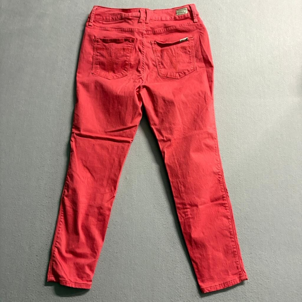 Seven7 High Rise Skinny Crop Jeans Womens Size 8 Red Stretch Denim Crop Pants