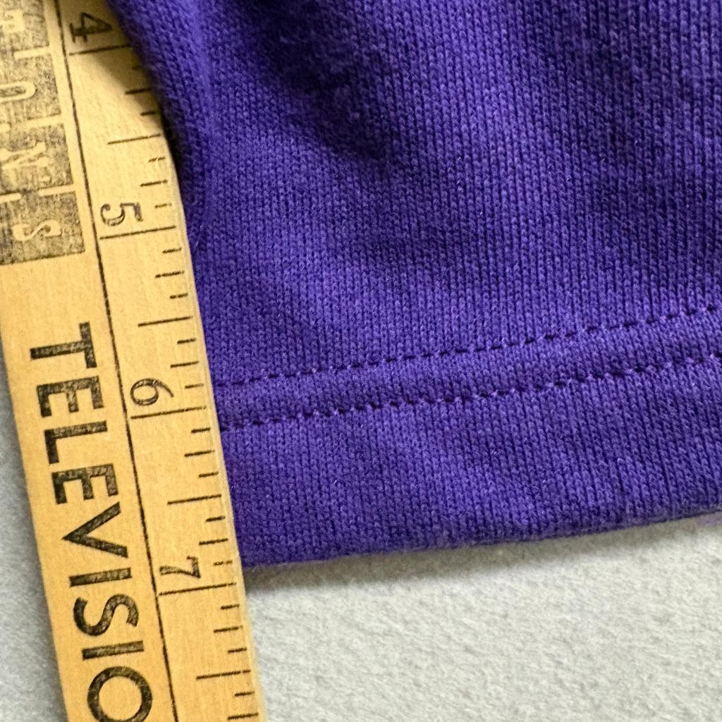 Vintage JE Morgan Sweat Shorts Womens Large Purple Fleece Drawstring Made in USA