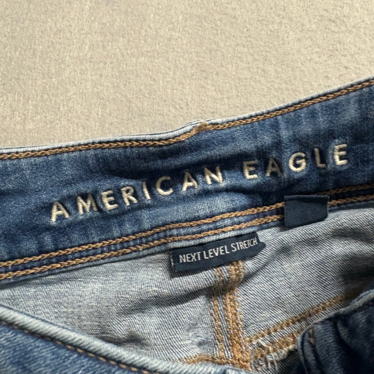 American Eagle Kick Boot Jeans Womens 000 Regular Next Level Stretch Blue Denim