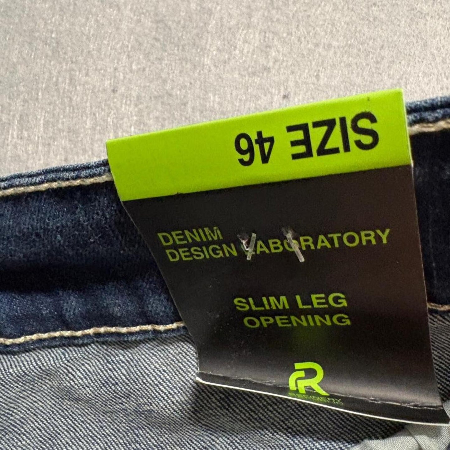 Refinery Republic Moto Jeans Mens 46 Blue Distressed Biker Slim Leg Denim