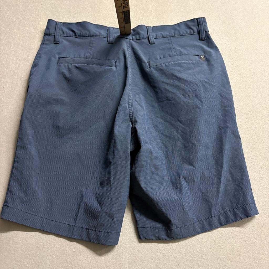Callaway Golf Shorts Mens 32 Blue Flat Front Performance Stretch Chino