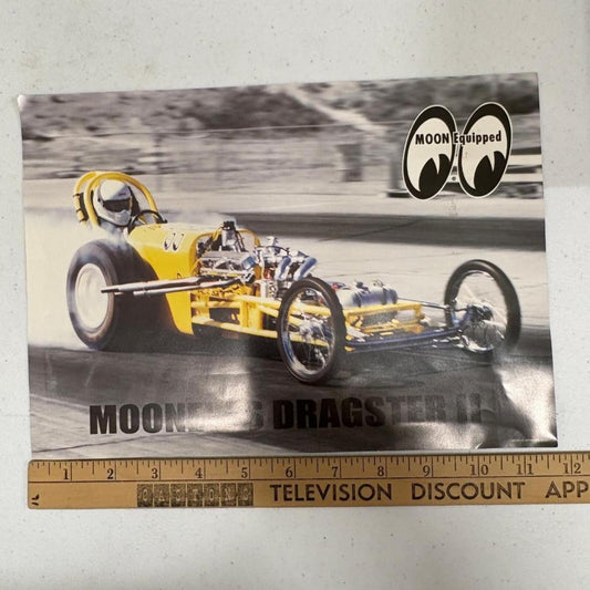Mooneyes Dragster II Glory Rod 1971 Nissan Gloria Double Sided Poster 12x9