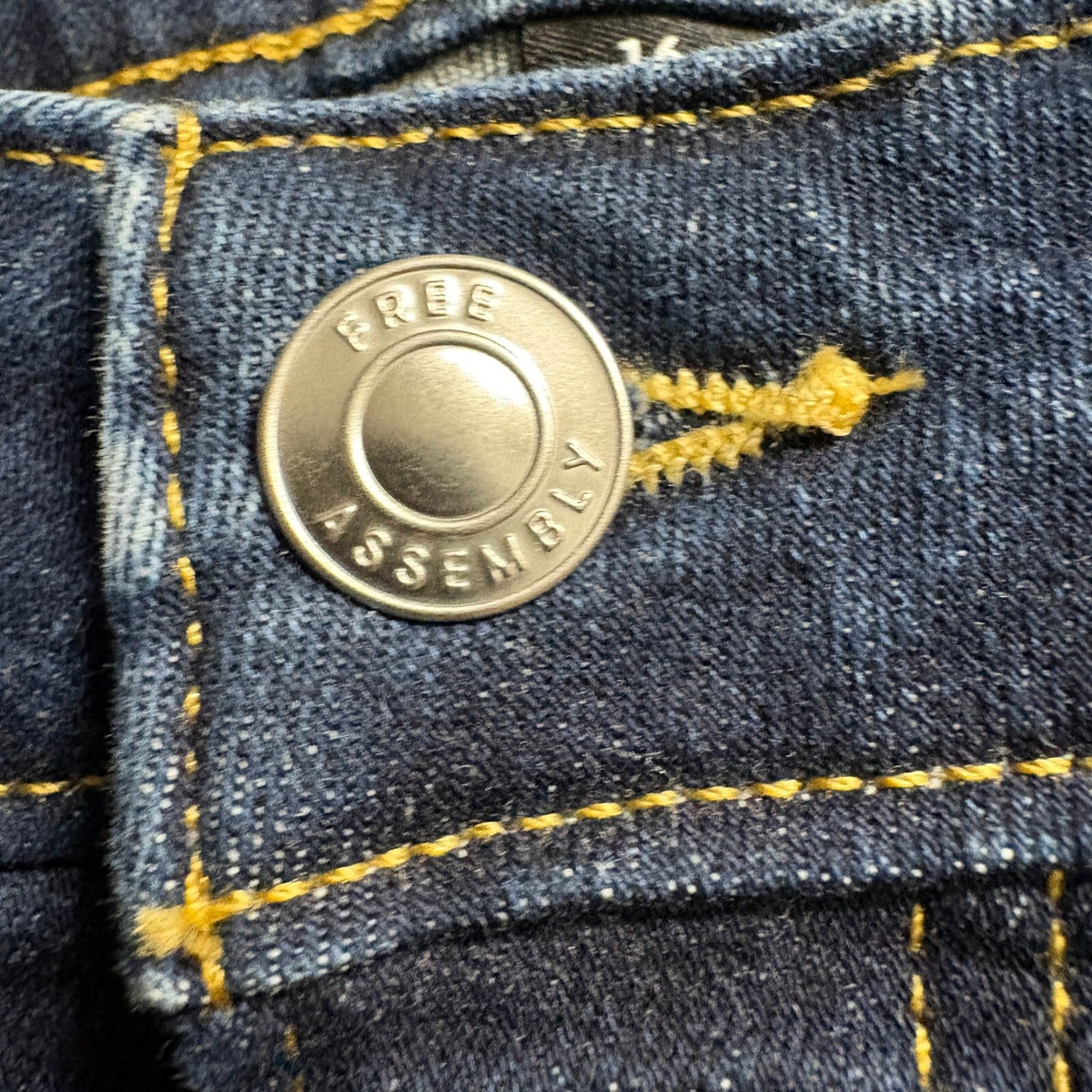 Free Assembly Skinny Jeans Womens 16 Dark Wash Blue Stretch Denim High Rise