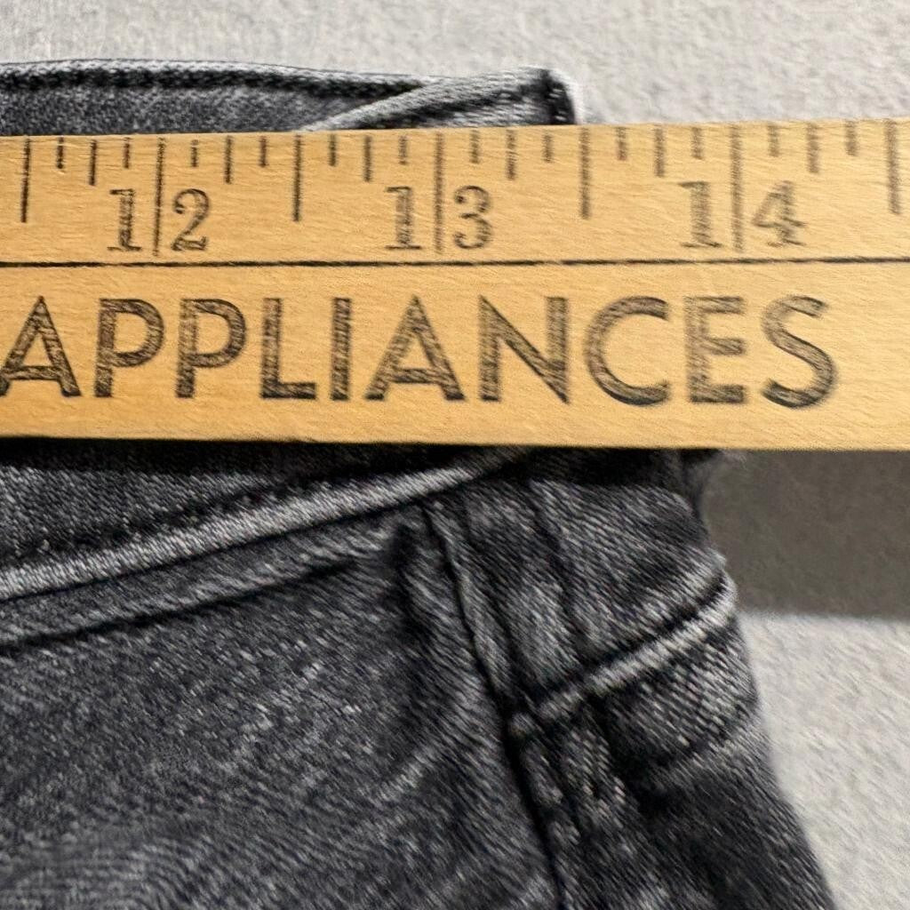 American Eagle Mom Jeans Womens Size 0 Short Gray Denim High Rise Strigid