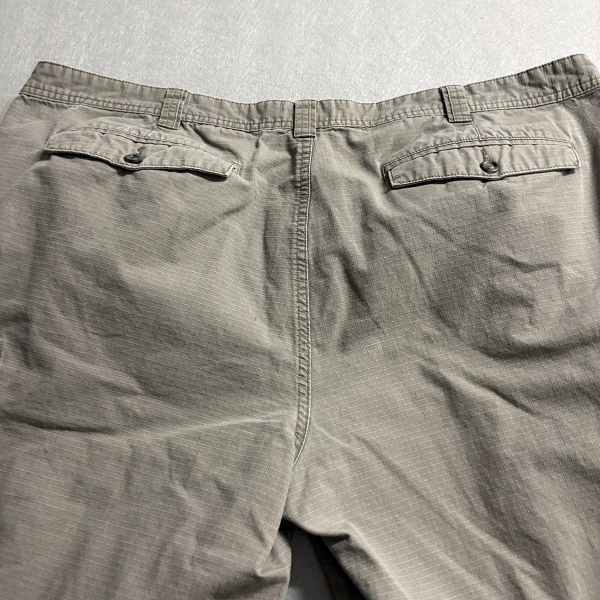 Cabelas Mens Cargo Pants 44x30 Gray Cotton Ripstop Classic Fit Outdoor Hiking