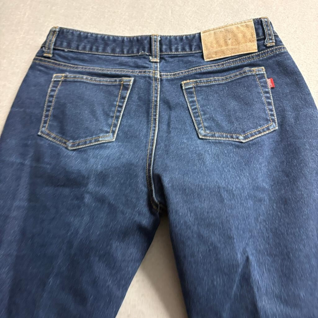 L.A. Baggy Jeans Womens Size 28 Dark Wash Flare Leg Denim Blue Jeans