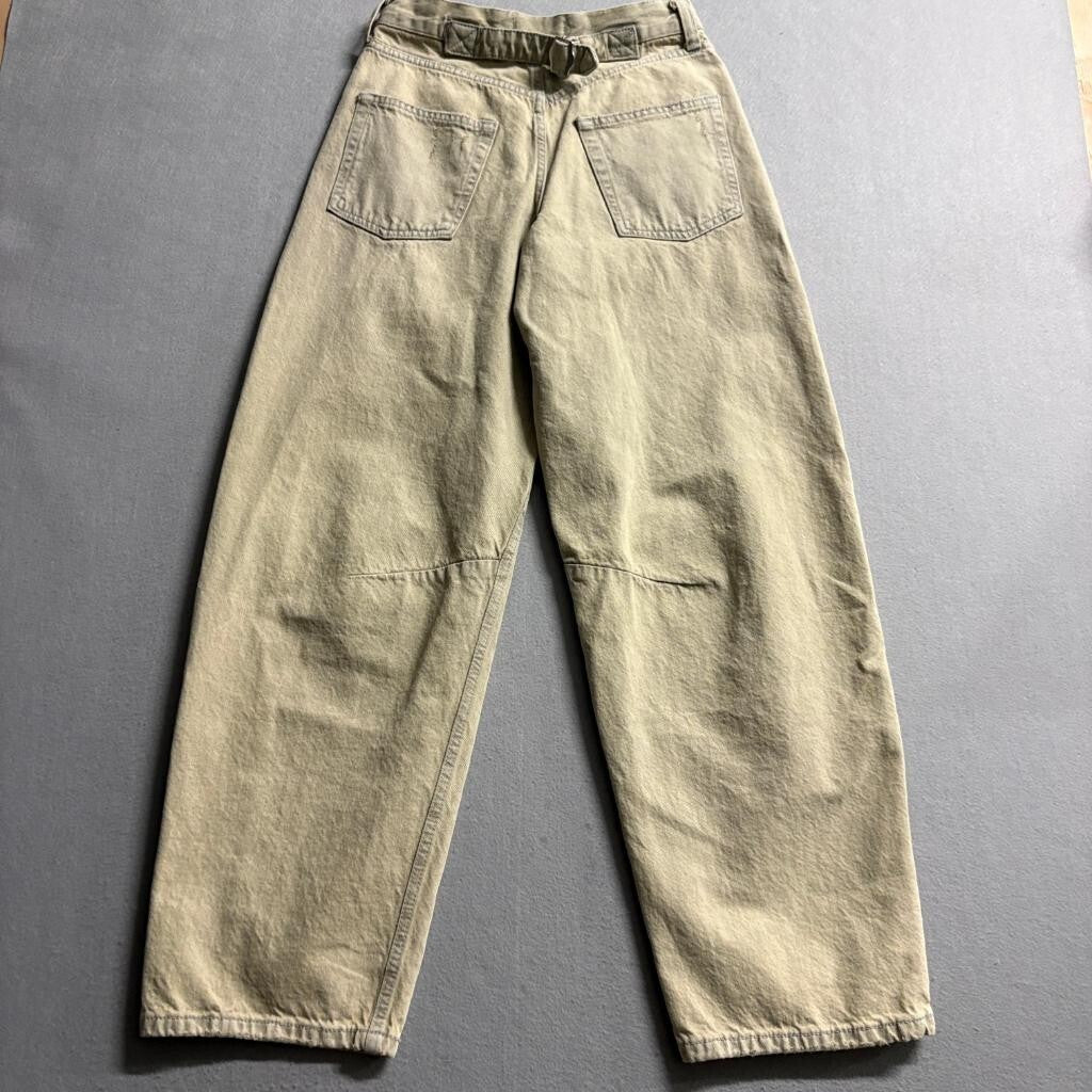 BDG Urban Outfitters Balloon Jeans Womens 26W Green Khaki High Rise Cinch Back