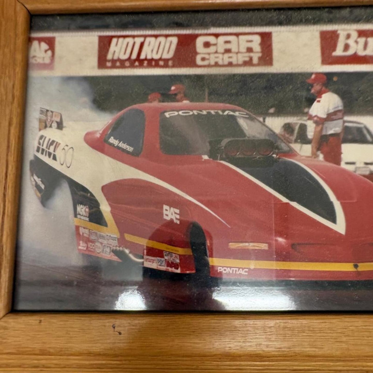 Randy Anderson Slick 50 Pontiac Funny Car Framed Drag Racing Photo NHRA