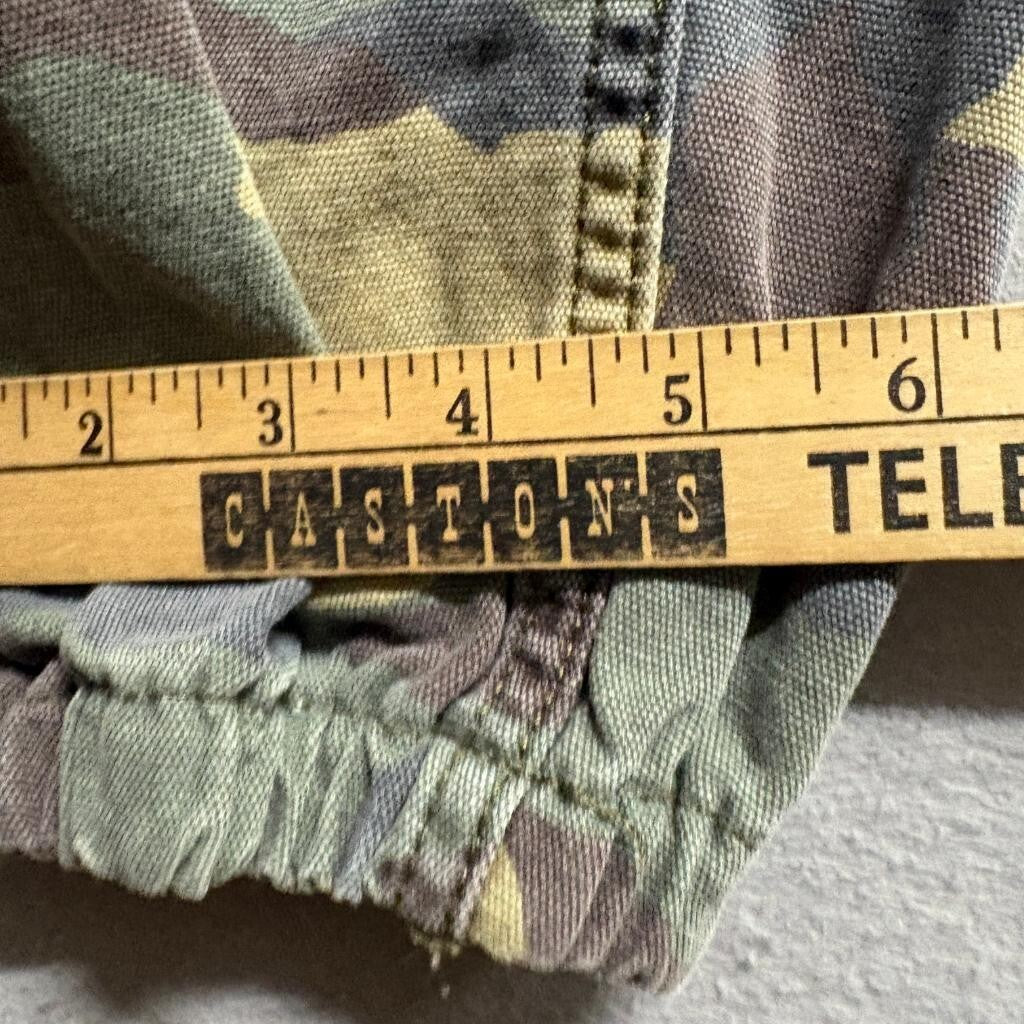 Topshop Camo Cargo Jogger Pants Womens US 2 Green Camouflage High Rise Cotton