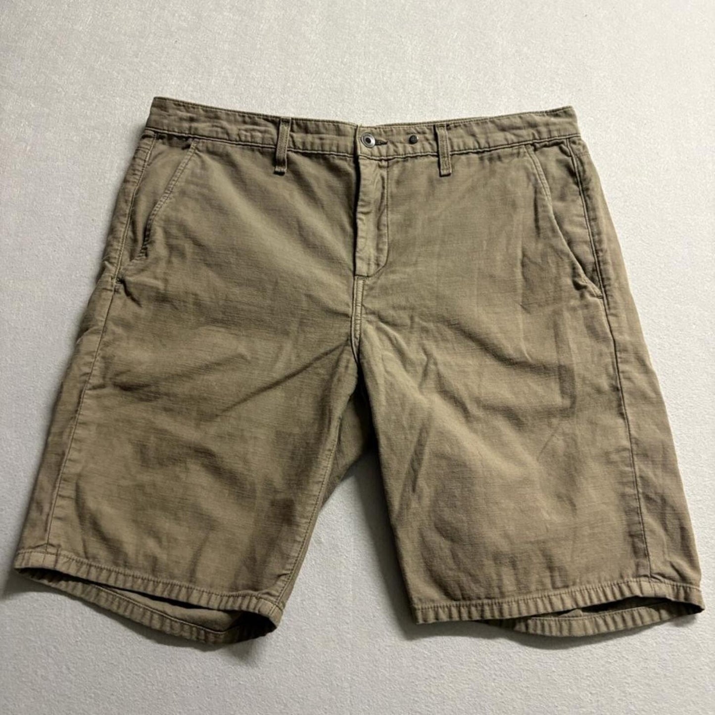 Rag & Bone New York Mens Chino Shorts Size 36 Army Green Cotton Flat Front